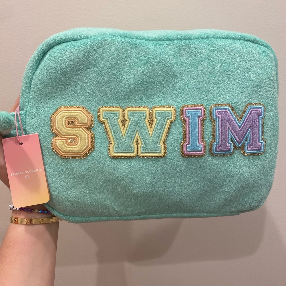 Stoney Clover Lane x Target Terry Cloth SWIM Large Pouch Green